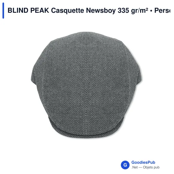 Casquette Newsboy personnalisable avec logo - BLIND PEAK - Image 9