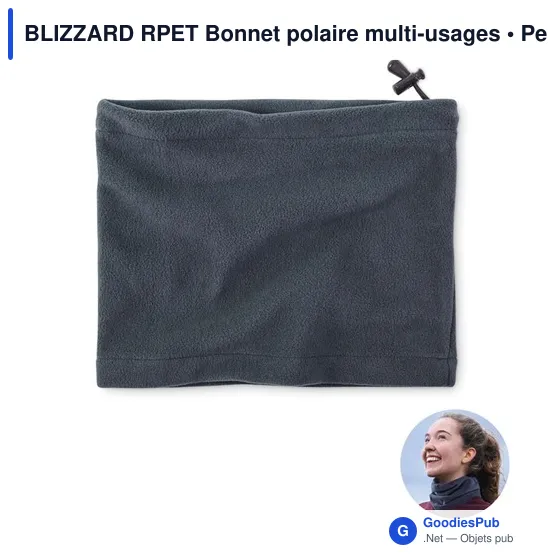 Bonnet polaire personnalisable multi-usages avec logo - BLIZZARD RPET - Image 4