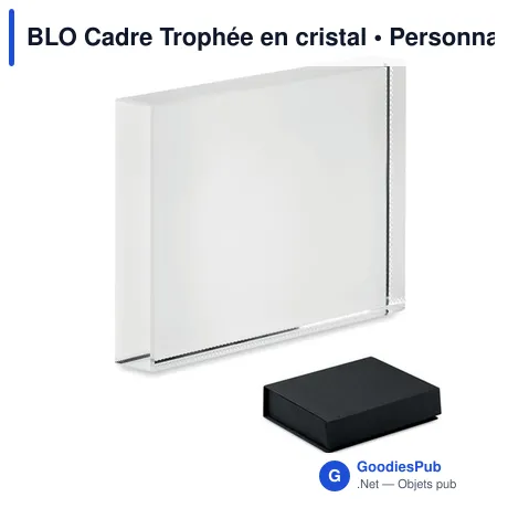 BLO Cadre Trophée en cristal