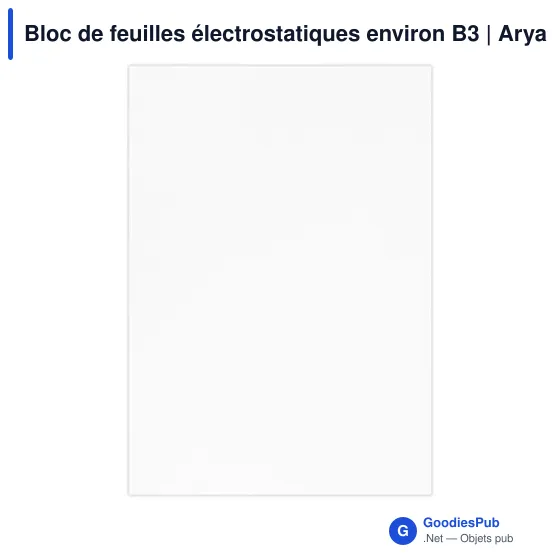Bloc de grandes feuilles électrostatiques personnalisables avec logo | Arya - Image 4