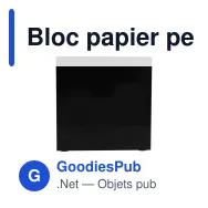Bloc papier personnalisable dans une boîte cube à compartiments avec logo - Organiseur - Miniature 2