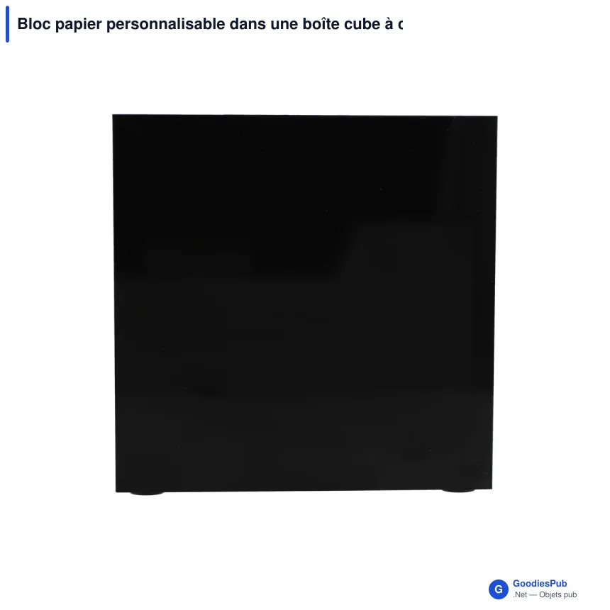 Bloc papier personnalisable dans une boîte cube à compartiments avec logo - Organiseur - Image 2
