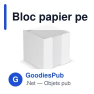 Bloc papier personnalisable dans une boîte cube à compartiments avec logo - Organiseur - Miniature 3
