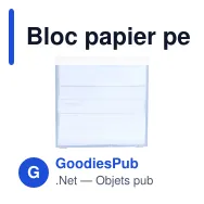 Bloc papier personnalisable dans une boîte cube à compartiments avec logo - Organiseur - Miniature 4