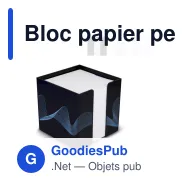 Bloc papier personnalisable dans un bac cube 10 x 10 x 10 cm avec logo - Bac cube - Miniature 1