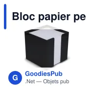 Bloc papier personnalisable dans un bac cube 10 x 10 x 10 cm avec logo - Bac cube - Miniature 3