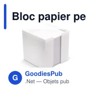Bloc papier personnalisable dans un bac cube 10 x 10 x 10 cm avec logo - Bac cube - Miniature 4
