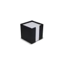 Variante Noir - Bloc papier personnalisable dans un bac cube 10 x 10 x 10 cm avec logo - Bac cube
