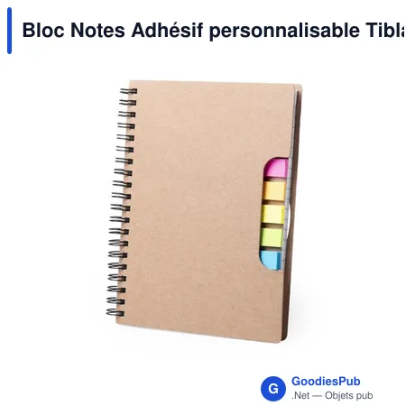 Bloc Notes Adhésif personnalisable Tiblan avec logo