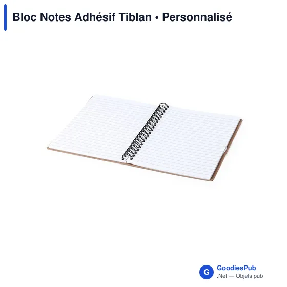 Bloc Notes Adhésif personnalisable Tiblan avec logo - Image 4