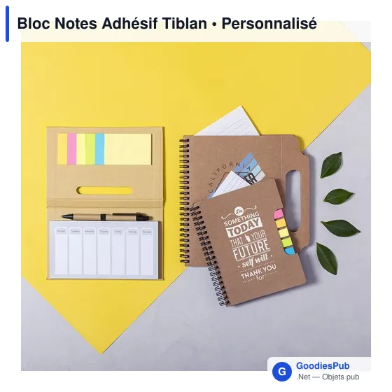 Bloc Notes Adhésif personnalisable Tiblan avec logo - Image 6