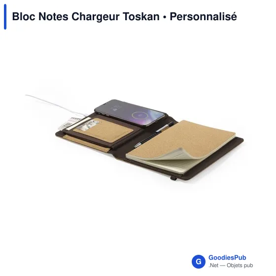 Bloc Notes Personnalisable avec Chargeur Intégré - Toskanavec logo - Image 5