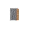 Variante gris foncé - Bloc Notes personnalisable Driscol avec logo en feutre RPET