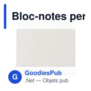 Bloc-notes personnalisable en carton recyclé avec logo - Thalassa - Miniature 1