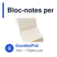 Bloc-notes personnalisable en carton recyclé avec logo - Thalassa - Miniature 2