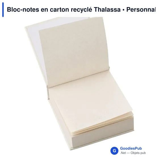 Bloc-notes personnalisable en carton recyclé avec logo - Thalassa - Image 2
