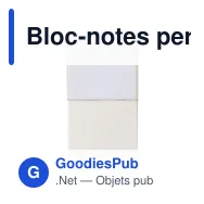 Bloc-notes personnalisable en carton recyclé avec logo - Thalassa - Miniature 3