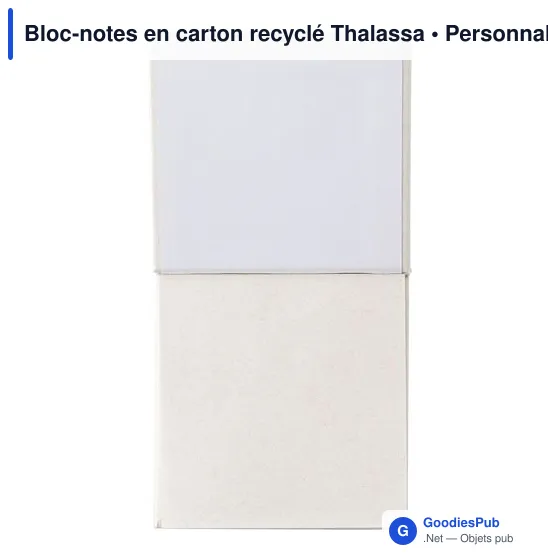 Bloc-notes personnalisable en carton recyclé avec logo - Thalassa - Image 3