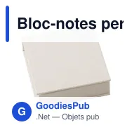 Bloc-notes personnalisable en carton recyclé avec logo - Thalassa - Miniature 5