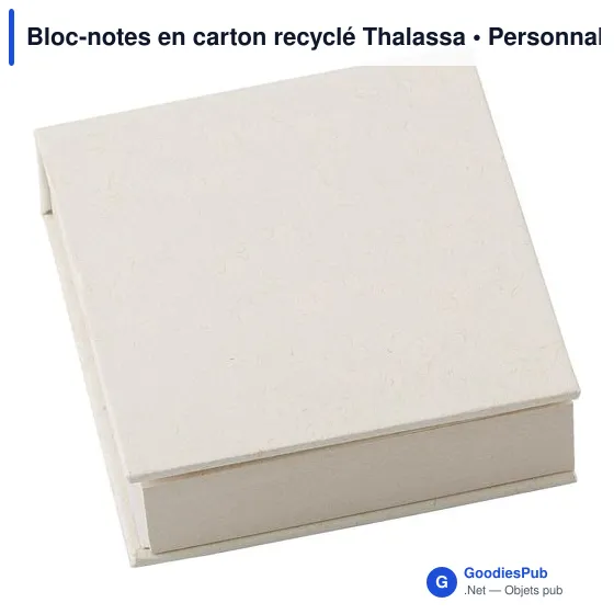 Bloc-notes personnalisable en carton recyclé avec logo - Thalassa - Image 5