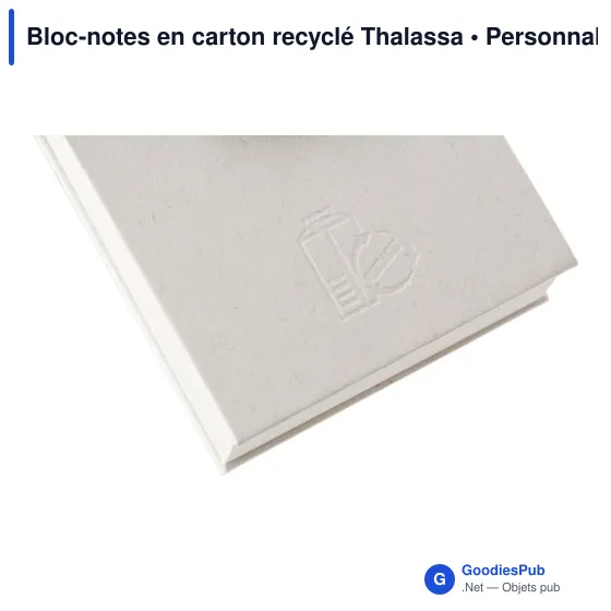 Bloc-notes personnalisable en carton recyclé avec logo - Thalassa - Image 6