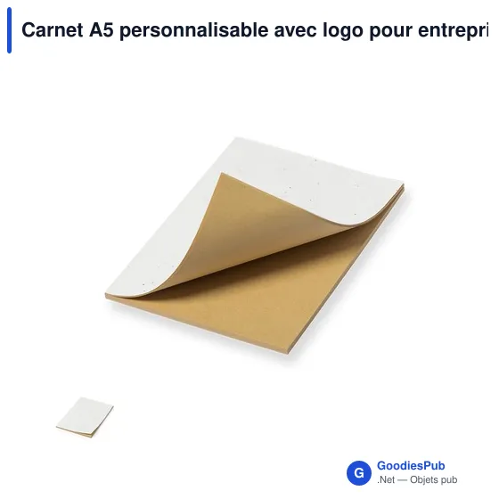 Carnet A5 personnalisable avec logo pour entreprise - Image 1