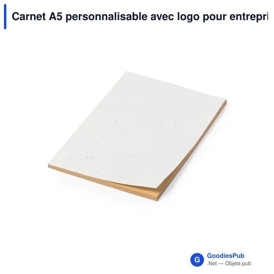 Carnet A5 personnalisable avec logo pour entreprise - Image 3