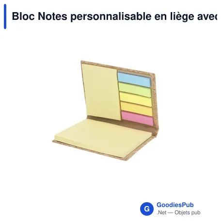 Bloc Notes personnalisable en liège avec logo - Feron