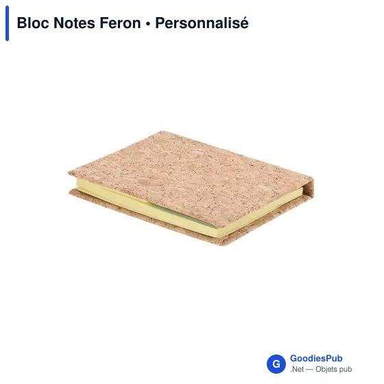 Bloc Notes personnalisable en liège avec logo - Feron - Image 3