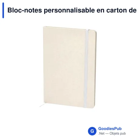 Bloc-notes personnalisable en carton de lait recyclé avec logo