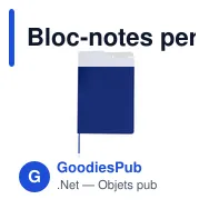 Bloc-notes personnalisable Nuron avec logo en RPET - Miniature 1