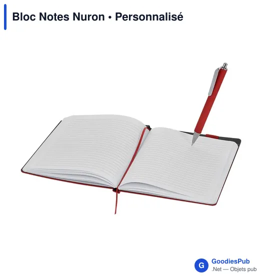 Bloc-notes personnalisable Nuron avec logo en RPET - Image 3