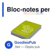 Bloc-notes personnalisable en papier recyclé 150 feuilles avec logo - 4 coloris - Miniature 1