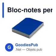 Bloc-notes personnalisable en papier recyclé 150 feuilles avec logo - 4 coloris - Miniature 2