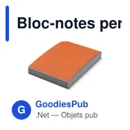 Bloc-notes personnalisable en papier recyclé 150 feuilles avec logo - 4 coloris - Miniature 3