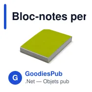 Bloc-notes personnalisable en papier recyclé 150 feuilles avec logo - 4 coloris - Miniature 5