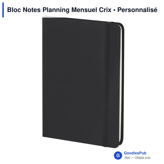 Bloc-notes personnalisable avec planificateur mensuel - Crixavec logo - Image 3