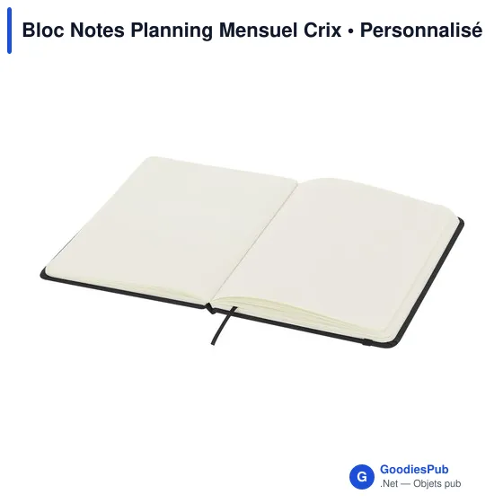 Bloc-notes personnalisable avec planificateur mensuel - Crixavec logo - Image 4