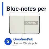 Bloc-notes personnalisable avec planificateur mensuel - Crixavec logo - Miniature 5