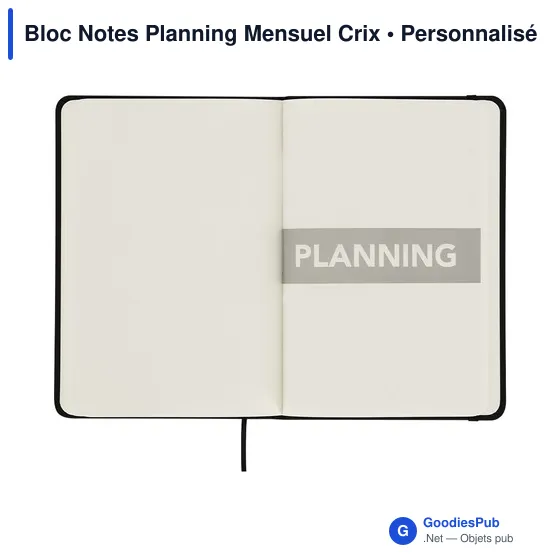 Bloc-notes personnalisable avec planificateur mensuel - Crixavec logo - Image 5