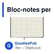 Bloc-notes personnalisable avec planificateur mensuel - Crixavec logo - Miniature 6