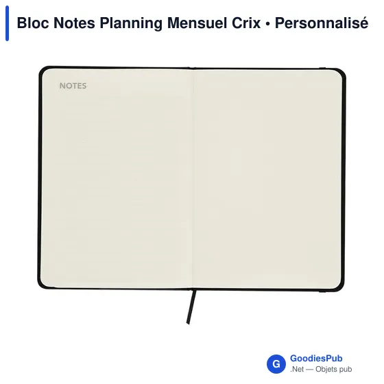 Bloc-notes personnalisable avec planificateur mensuel - Crixavec logo - Image 7