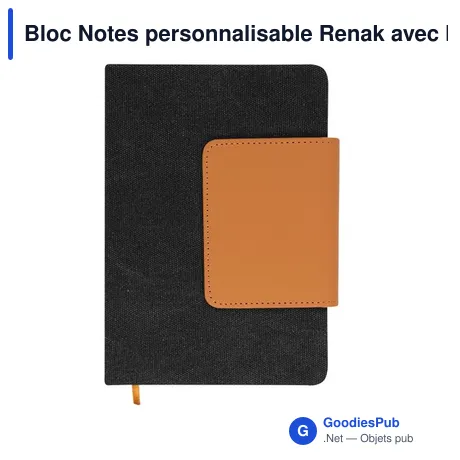 Bloc Notes personnalisable Renak avec logo en PU recyclé