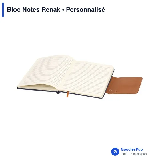 Bloc Notes personnalisable Renak avec logo en PU recyclé - Image 4