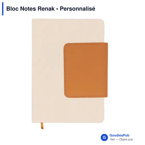 Bloc Notes personnalisable Renak avec logo en PU recyclé - Image 5