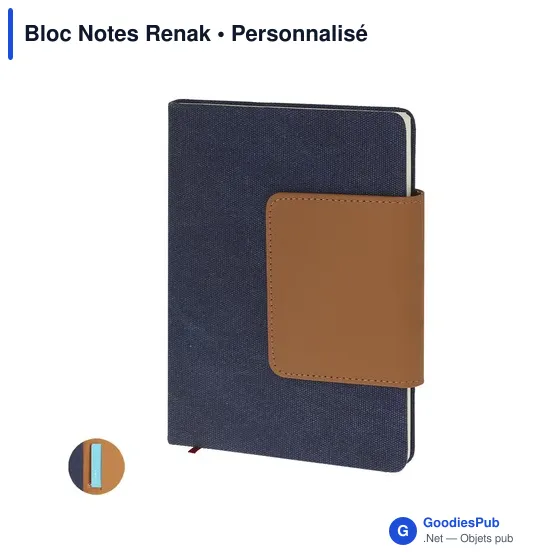 Bloc Notes personnalisable Renak avec logo en PU recyclé - Image 6