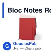 Bloc Notes personnalisable Robin avec logo - Papeterie B2B - Miniature 2