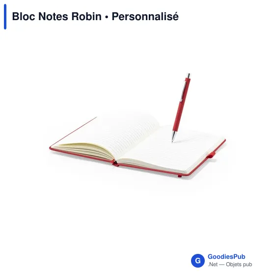 Bloc Notes personnalisable Robin avec logo - Papeterie B2B - Image 11