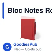 Bloc Notes personnalisable Robin avec logo - Papeterie B2B - Miniature 3