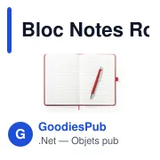 Bloc Notes personnalisable Robin avec logo - Papeterie B2B - Miniature 4